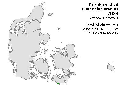 Limnebius atomus - udbredelseskort