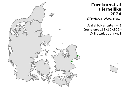 Fjernellike - udbredelseskort