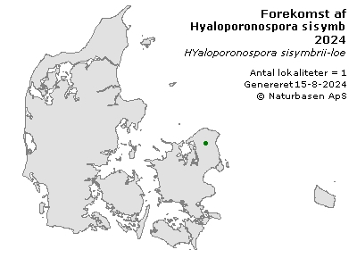 Hyaloporonospora sisymbrii-loeselii - udbredelseskort