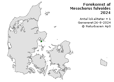 Mesochorus fulvoides - udbredelseskort