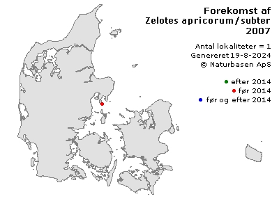 Zelotes apricorum/subterraneus - udbredelseskort