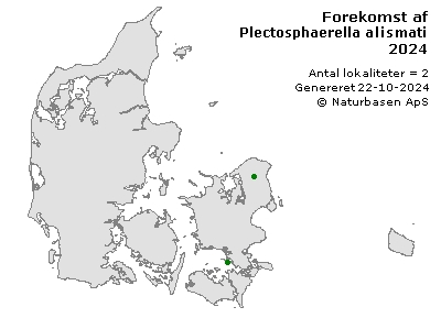 Plectosphaerella alismatis - udbredelseskort