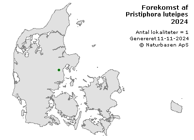 Pristiphora luteipes - udbredelseskort