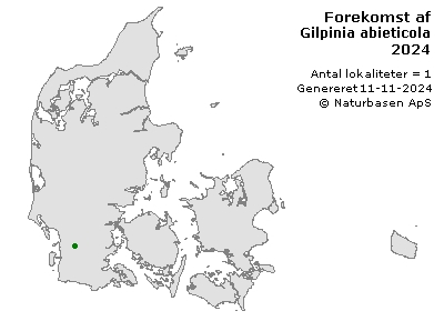 Gilpinia abieticola - udbredelseskort