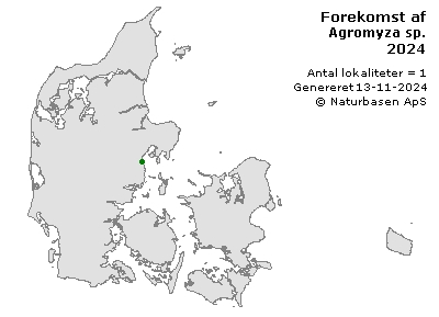 Agromyza sp. - udbredelseskort