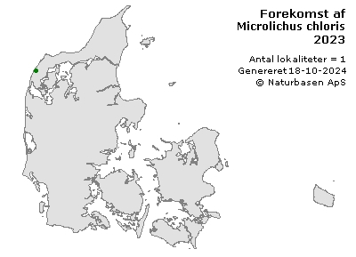 Microlichus chloris - udbredelseskort