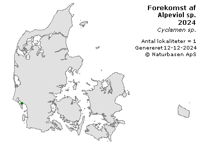 Alpeviol sp. - udbredelseskort