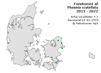 Phaonia scutellata - udbredelseskort