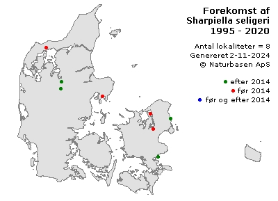 Sharpiella seligeri - udbredelseskort