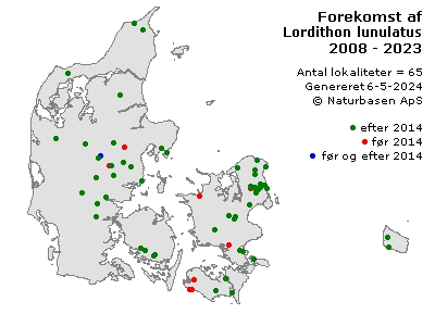 Lordithon lunulatus - udbredelseskort
