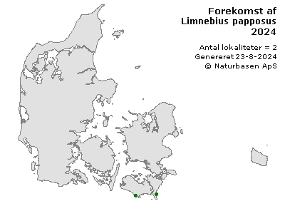 Limnebius papposus - udbredelseskort